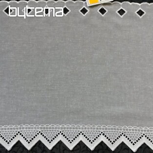 Modern woven Curtain V309 white