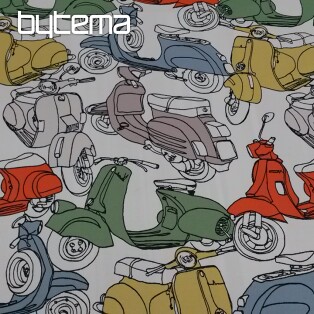 Decorative fabric MOTOS white/color