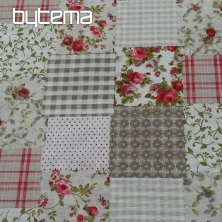 Decorative fabric ROSES MARTA patchwork