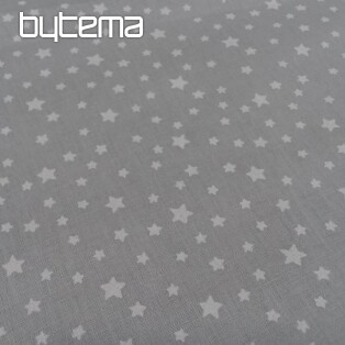 Cotton fabric STARS gray