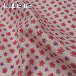 Decorative fabric FLOWERS CLARA pink