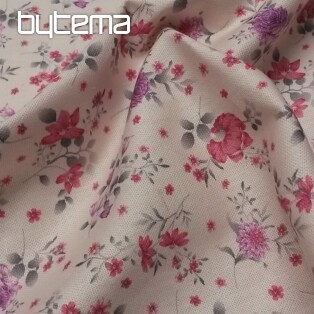 Decorative fabric FLOWERS DIVA pink