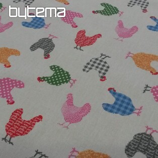 Decorative fabric MINI HENS 1