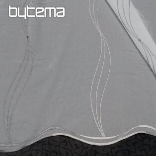 Modern embroidered curtain white - gray/beig GERSTER 556\/0810