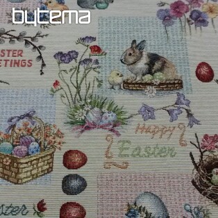 Tapestry fabric HAPPY EASTER