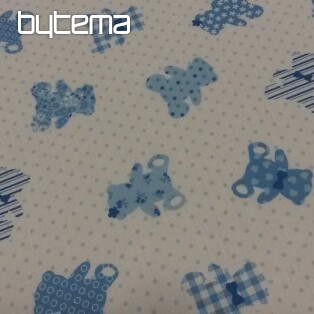 Cotton fabric BABY TEDDY blue