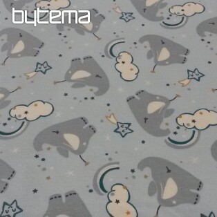 Cotton jersey ELEPHANT blue