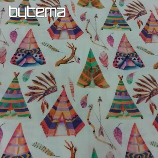 Children's cotton satin  TEEPEE digital printing