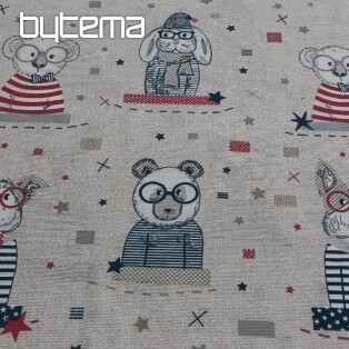 Decorative fabric BUNNY AND BEAR