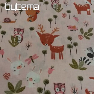 Cotton fabric DOE rose