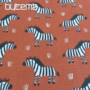 Cotton fabric ZEBRA brown