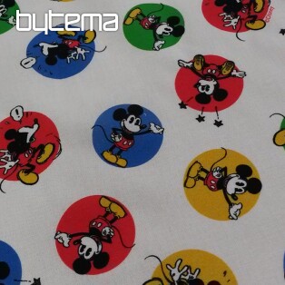 Cotton fabric MICKEY MOUSE circle