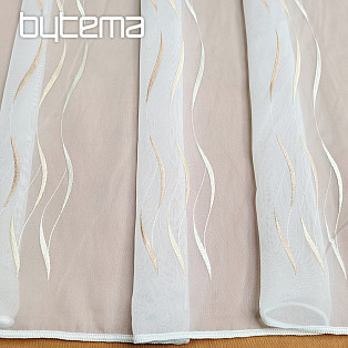 Voile curtain with beige embroidery Gerster 195/0200