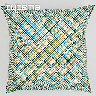 Decorative cushion cover EUGEN turquoise-brown