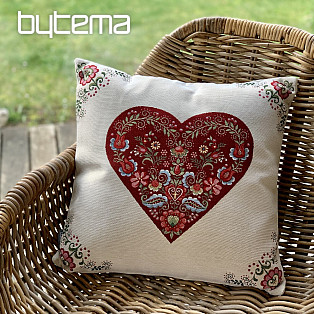 Tapestry cushion cover HUGE HEARTS