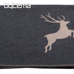 Cotton blanket DF SYLT DEER ANTHRACITE