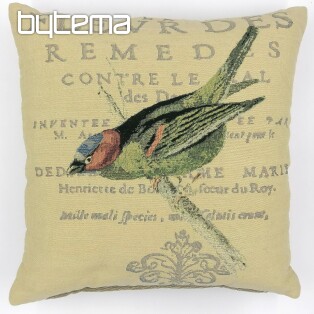 Decorative cover BIRDS green