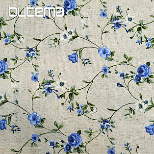 Decorative fabric Flowers RAME blue