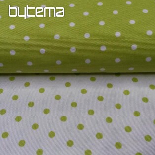 Decorative fabric combination polka dot green