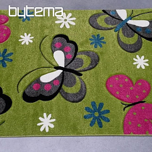 Children carpet BUTTERFLIES green