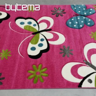 Children carpet BUTTERFLIES pink