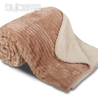 Microfiber blanket EXTRA SOFT SHEEP plastic design - nut