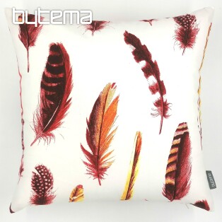 Decorative cushion cover FEATHER RED