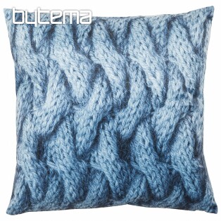Decorative pillow VELVET TIMO blue