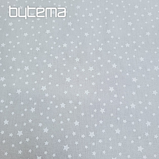 Cotton fabric STARS gray