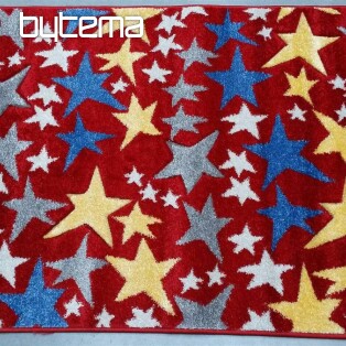 Children's piece rug STARS red! Last pieces !