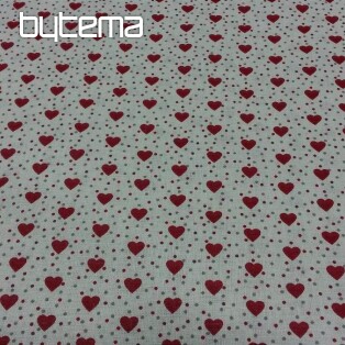 Cotton fabric MINI HEART 01