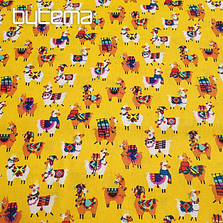 Decorative fabric LAMA yellow