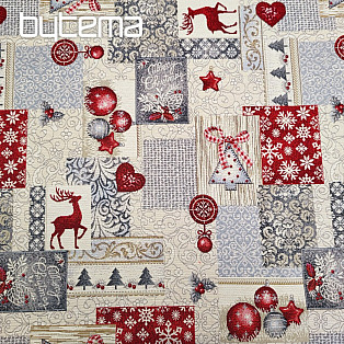 Tapestry fabric MODERN CHRISTMAS