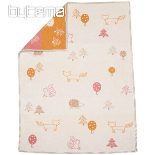 Children&#39;s cotton blanket DF Animals 100x75