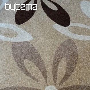 Round carpet KARMEL flower beige