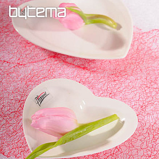 Heart saucer white