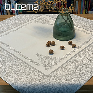 Christmas tablecloth ORNAMENT silver