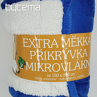 Microfiber blanket EXTRA SOFT SHEEP  blue