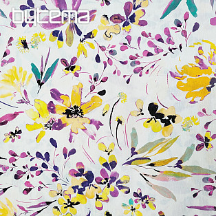 Decorative fabric ALENA lilac flowers
