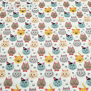 Children's cotton satin CATS digital printing