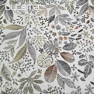 Decorative fabric Leaves MELIA brown
