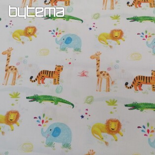 Cotton fabric JUNGLE DOODLE