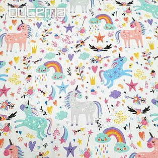 Children&#39;s cotton satin UNICORNS digital