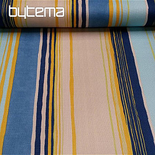 Decorative fabric Stripe blue-yellow 140 cm