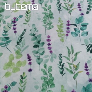 Decorative fabric LEAVES green