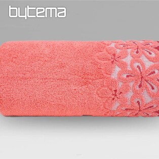 Luxury towel and bath towel BELLA coral