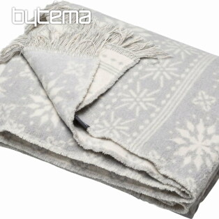 Cotton blanket Winter snowflakes Flakes gray