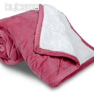 Microfiber blanket EXTRA soft SHEEP stitching old pink