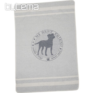 Cotton blanket DF  for dogs BEST FRIEND light gray