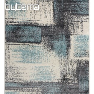 Piece carpet DOUX painting canvas gray / blue